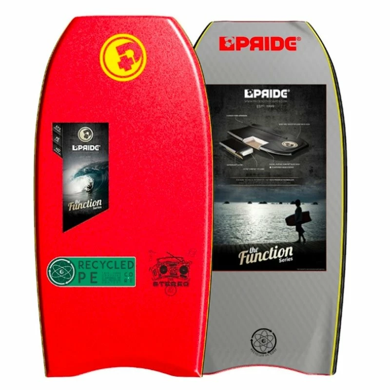 Pride Pack Bodyboard Stereo PE HRC- Red Grey + Leash + Housse 3 Pride Pack Bodyboard Stereo PE HRC- Red Grey + Leash + Housse