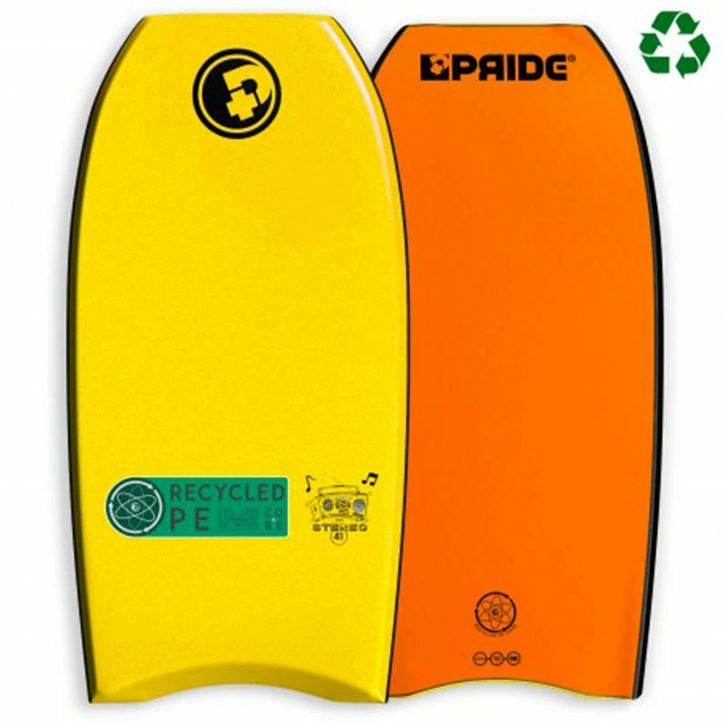 Pride Pack Bodyboard Stereo PE HRC - Orange / Yellow + Leash + Housse 3 Pride Pack Bodyboard Stereo PE HRC - Orange / Yellow + Leash + Housse